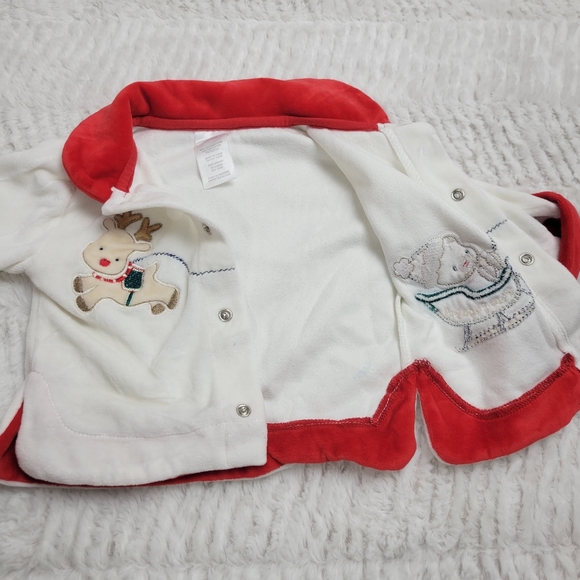Infant Christmas velour outfit - Picture 8 of 11
